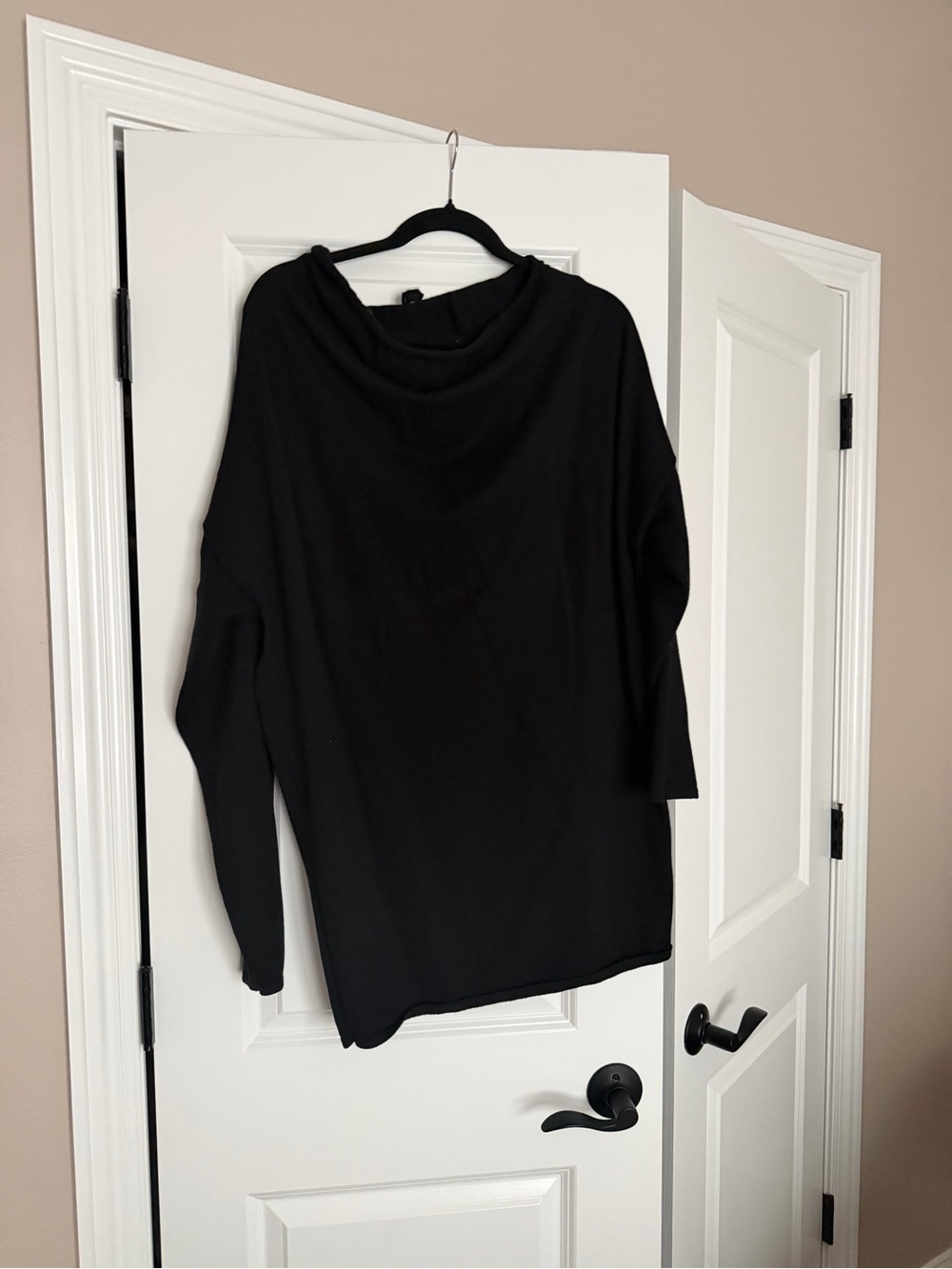 Revolve NBD Black Draped Cowl Neck Sweater